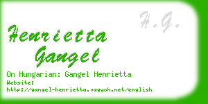 henrietta gangel business card